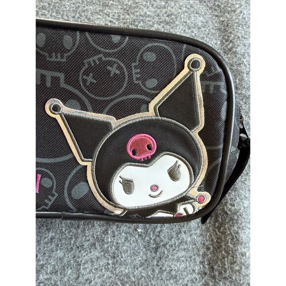 Sanrio Kuromi Black 9” Pencil Case Pouch Sanrio Make Up Storage Hello Kitty - Picture 5 of 10